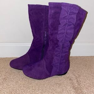 Purple Suede boots